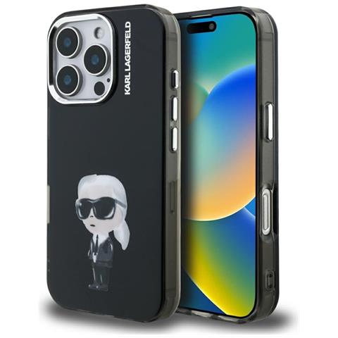 Custodia Nera Per Iphone 16 Pro Max Karl Lagerfeld - Foto 2