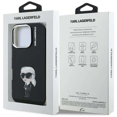 Custodia Nera Per Iphone 16 Pro Max Karl Lagerfeld - Foto 7