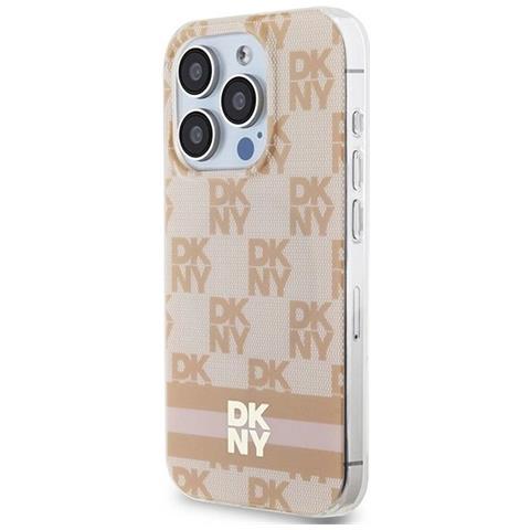 Dkny Iml Custodia Magsafe Per Iphone 13 Pro Max Con Motivo A Scacchi E Strisce Decorate - Rosa - Foto 2