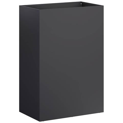 Vaso da giardino Nero 50 x 30 x 75 cm Acciaio laminato a freddo - Foto 1