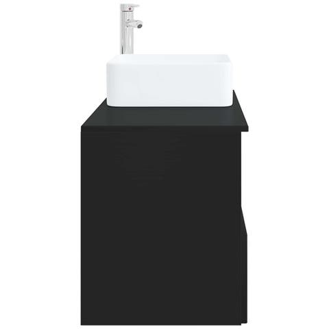 Set di mobili per il bagno 2 pz Nero Legno ingegnerizzato - Foto 10