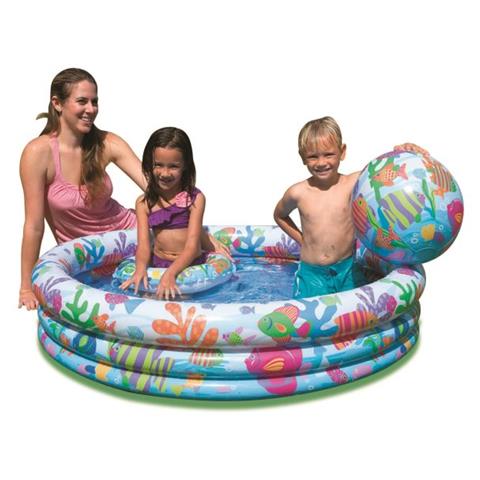 Set Piscina Pesci cm 132X28, Palla cm 51, Ciambella cm 512 - Foto 2