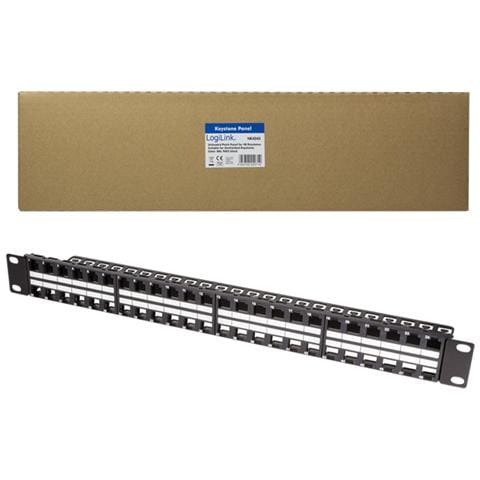 I-KS PP-48-BKS - Pannello Patch 48 Posti 1HE Keystone Slim Senza Frutti Nero - Foto 4