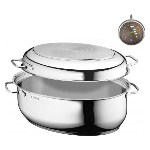 Rostiera Ovale con Coperchio in Acciaio Inox - Foto 3