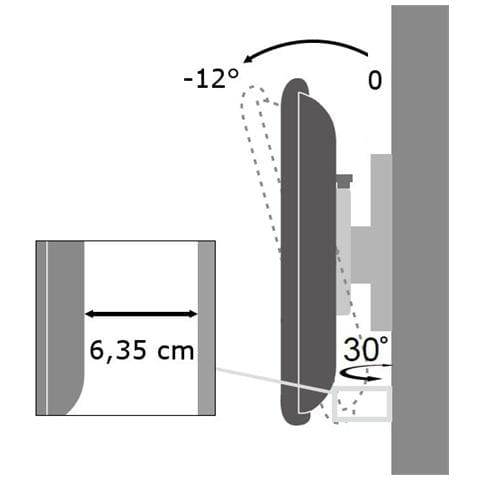 ICA-LCD 2900WH - Supporto a muro per TV LED LCD 19 - 37'' inclinabile 1 snodo Bianco - Foto 6
