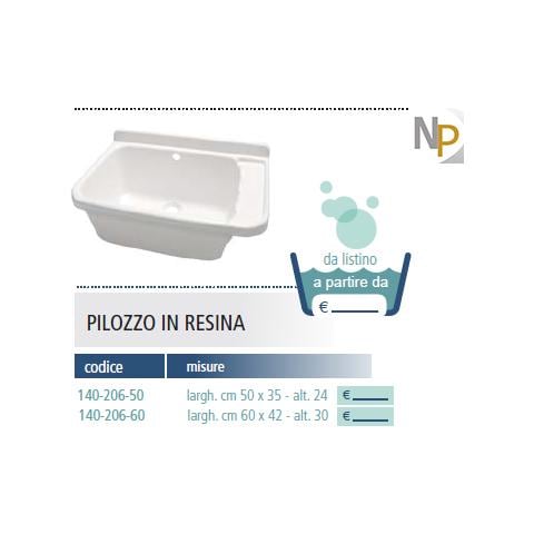 Pilozzo In Resina Bianco Cm 60 X 42 X 30 - Foto 2