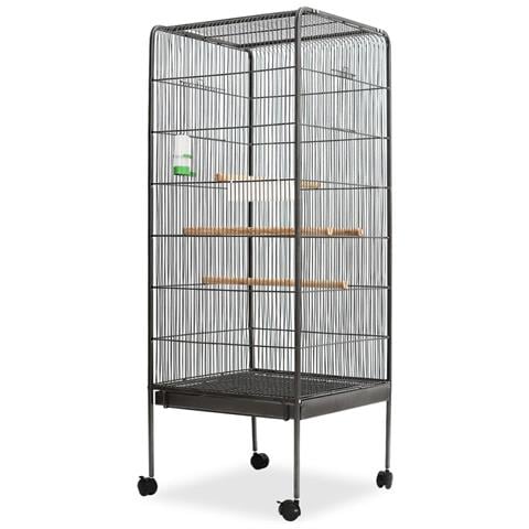 Gabbia Per Uccelli In Acciaio 54x54x146 Cm - Foto 1