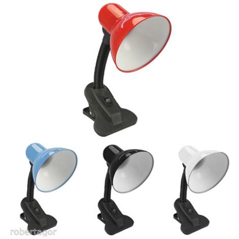 Portalampada Scrivania Pinza Tavolo Orientabile Flessibile E27 108b - Foto 3