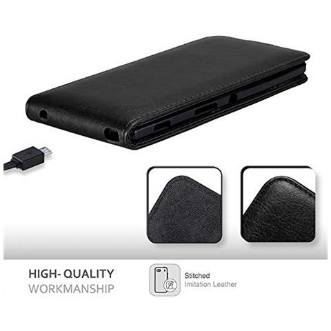 Custodia Compatibile Con Sony Xperia T3 In Nero Di Notte - Coperchio Protettivo In Design Flip Con Chiusura Magnetica - Foto 2