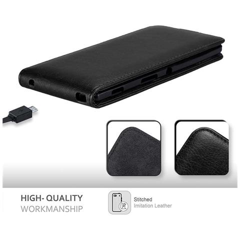 Custodia Compatibile Con Sony Xperia T3 In Nero Di Notte - Coperchio Protettivo In Design Flip Con Chiusura Magnetica - Foto 7