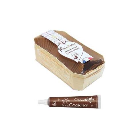 2 Stampi Per Torta In Legno 21 Cm + Penna Alimentare Al Cioccolato - Foto 1
