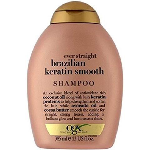 Ogx Shampoo, Capelli Lisci, Cheratina Brasiliana, Ever Raddrizzatura, Olio Di Cocco, Olio Di Avocado Burro Di Cacao, 385 Ml - Foto 6