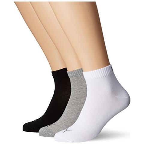 Puma Quarter Plain 3p, Calzini Unisex Adulto, Grigio (grigio / bianco / nero 882), 43/46 (taglia Produttore: 043), (pacco Da 3) - Foto 1