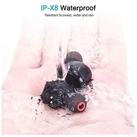 T6 Vero Wireless Auricolari Delle Cuffie Bluetooth Touch Control Con Wireless Charging Caso Ipx8 Auricolari Impermeabili Tws Stereo In Ear Costruito Nel Microfono Auricolare Di Qualit Bassi Profondi Per Lo Sport Nero - Foto 2
