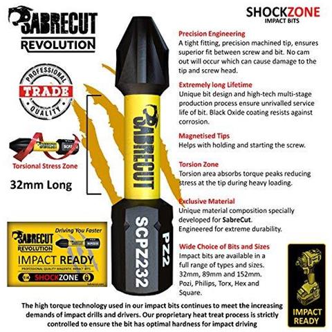 4 Pezzi Scrk1 60 Millimetri Magnetico E 152mm Professionale Impact Titolari Bit Con 2 X 32mm Pz2 Punte Cacciavite Impact Per Dewalt Milwaukee Makita Bosch E Altri - Foto 4