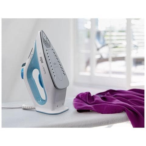 Texstyle 1 Ferro Da Stiro A Secco E A Vapore Ceramica 2000 W Blu, Bianco - Foto 5