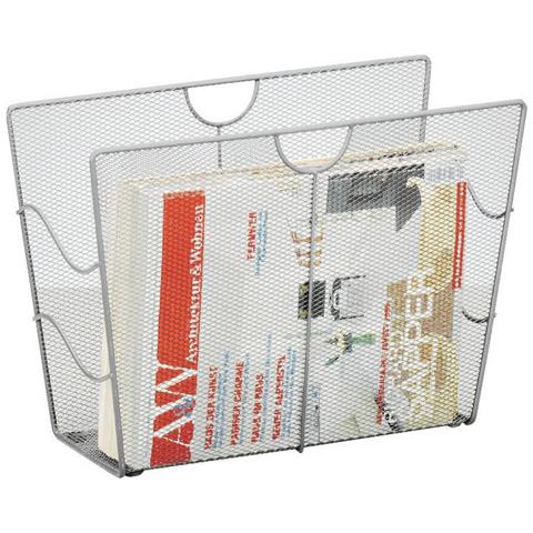 Gazetteer In Metallo, Cestino Per Giornali - Grigio, - Foto 2