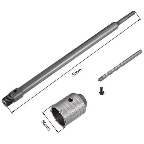 Fresa A Tazza 55 Mm Asta Prolunga. 50 Cm Per Trapano Attacco Sds Plus - Foto 2