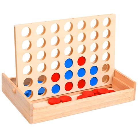 Gioco da Tavolo Forza 4 24x15x4 cm in Legno Massello - Foto 1