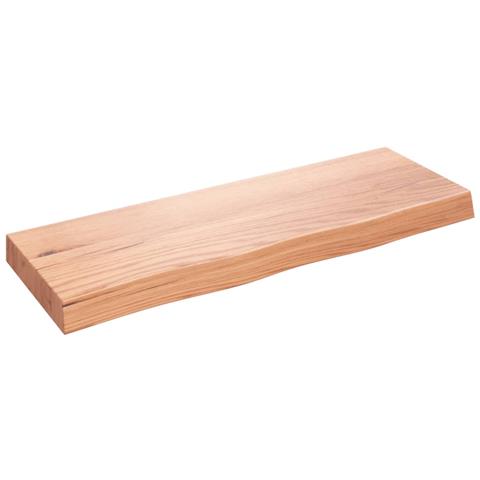 Piano Bagno Marrone 80x30x (2-6) cm Legno Massello Trattato - Foto 1