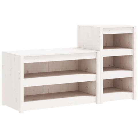 Mobili Da Cucina Da Esterno 2 Pz Bianchi Legno Massello Di Pino - Foto 2