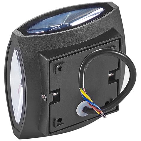 Set Di 2 Luci Da Parete Da Giardino A Led Ramapo Nero - Foto 2