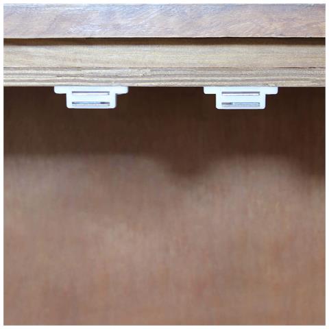 Mobiletto Comodino Da Interno In Legno Con 2 Ante E Struttura In Metallo Nero Black Wood - Foto 7