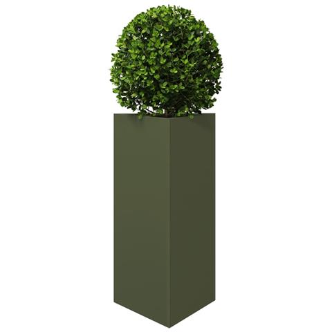 Fioriera Verde Oliva Triangolare 40x34,5x70 Cm In Acciaio - Foto 10