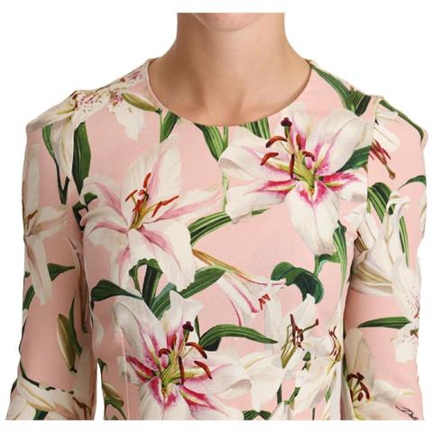 Blusa A Maniche Lunghe In Viscosa Stampa Giglio Rosa - It38-xs - Foto 4