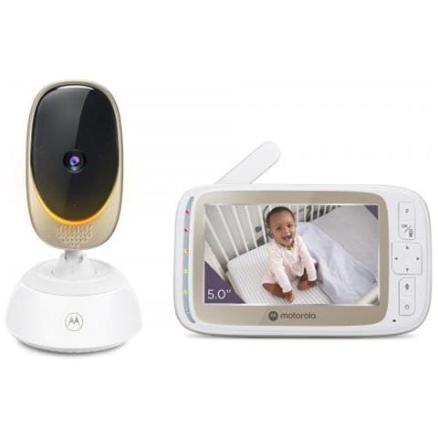 Vm85 Connect Baby Monitor Con Telecamera Wifi E App Mobile, Display Da 5"", Visione Notturna, Panoramica/inclinazione, Conversazione Bidirezionale, Ninne Nanne, Sensore Di Temperatura - Foto 1