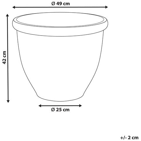 Vaso Per Piante Tesalia 49 Cm Beige Chiaro - Foto 6