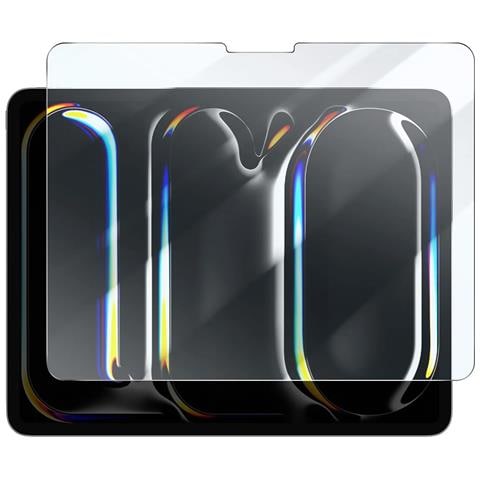 Pellicola Protettiva In Vetro Temperato 9h Per Ipad Pro 13” M4 2024 Polybag Series, Trasparente - Foto 5