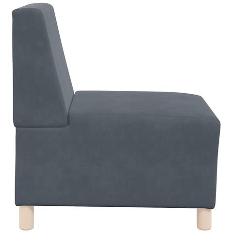 Divano Sedia Grigio Scuro 55 cm Velluto - Foto 8