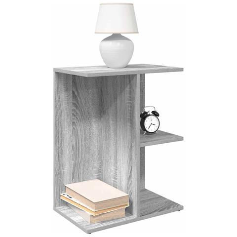 Comodino Grigio Sonoma 46,5x29x61 Cm In Legno Multistrato - Foto 1