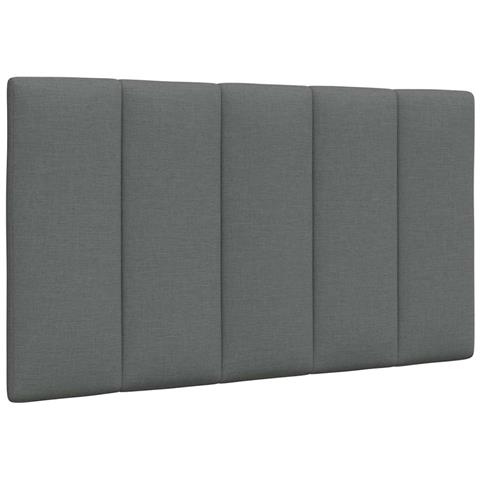 Cuscino Testiera Grigio Scuro 90 Cm In Tessuto - Foto 1