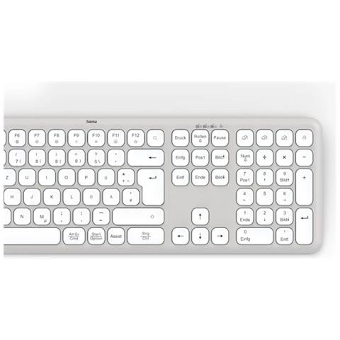 Tastiera Wireless 00173064  (Layout Tedesco) Colore Grigio. Bianco - Foto 8