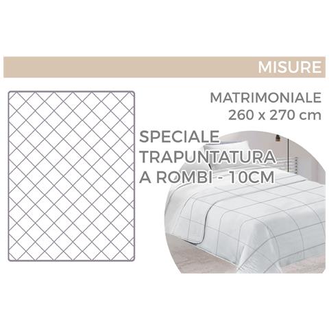 Trapuntino Piumino Estivo Primaverile 100gr Mq Leggero Disegno Canva Matrimoniale Verde - Foto 5