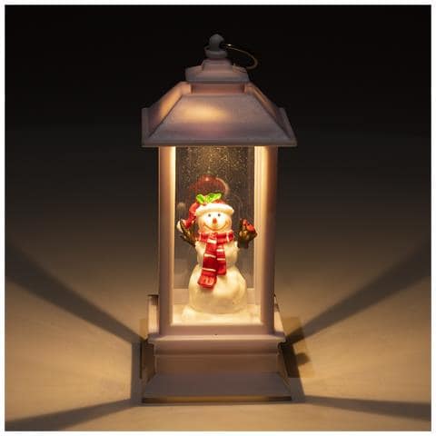 Lanterna Di Natale Con Luce Pupazzo Di Neve - Foto 2