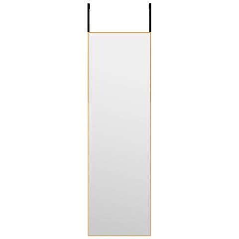 Specchio Da Porta Oro 30x100 Cm In Vetro E Alluminio - Foto 1