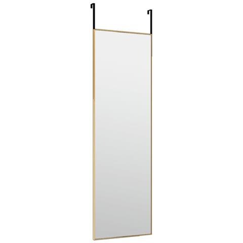 Specchio Da Porta Oro 30x100 Cm In Vetro E Alluminio - Foto 2