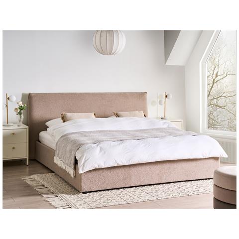 Letto Contenitore Bouclé Lavaur 180 X 200 Cm Tortora - Foto 1