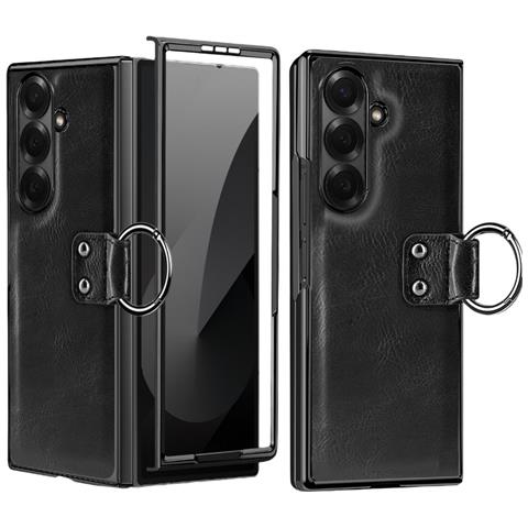 Custodia Nera In Pelle Pc Con Supporto Compatibile Con Samsung Galaxy Z Fold4 - Antiurto E Anti-impronta - Foto 1