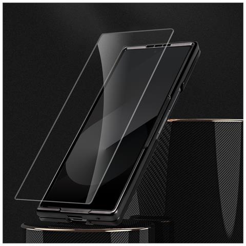 Custodia Nera In Pelle Pc Con Supporto Compatibile Con Samsung Galaxy Z Fold4 - Antiurto E Anti-impronta - Foto 2
