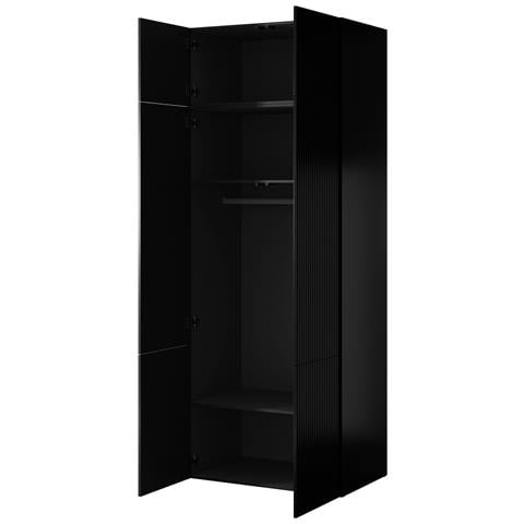 PAFOS NAD 2D CZ armadio /guardaroba per camera da letto 0 ripiani 2 porta /porte Nero - Foto 2
