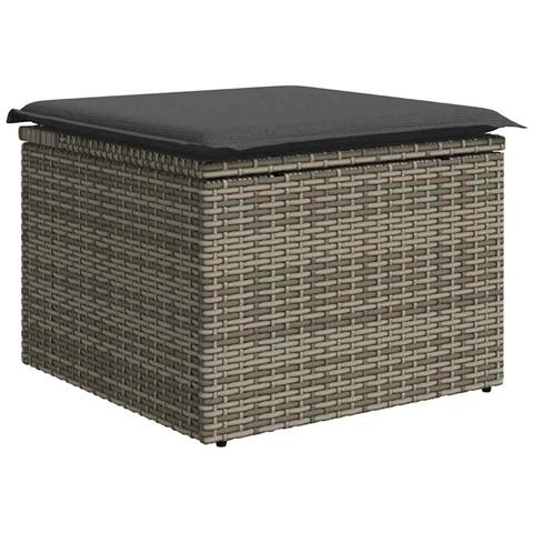 Set Divano da Giardino con cuscino 8 pcs Grigio Poly Rattan - Foto 2