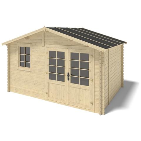 Casetta Da Giardino In Legno - 12.00m2 - 4.00x3.00m - 28mm - Colore: Naturale - Foto 1