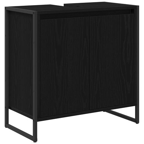 Mobile da Bagno Rovere Nero 60 x 30 x 60 cm Legno multistrato - Foto 1