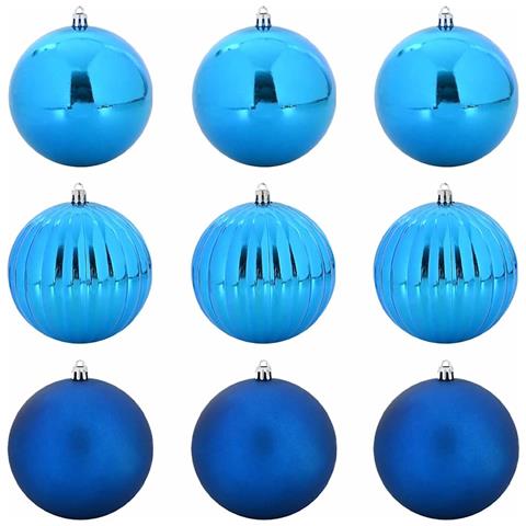 Set di Palle di Natale 9 pcs Blu Plastica - Foto 1