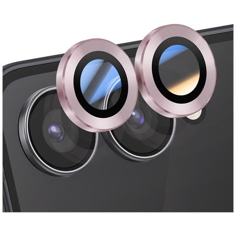 Protezione Obiettivo Fotocamera Per Galaxy Z Flip 7 Doppia Lente, Rosa - Foto 1