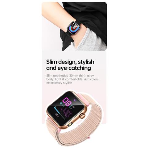 Smartwatch Beige Con Monitoraggio Della Salute E Chiamata Bluetooth - Non Per Uso Medico Beige - Foto 2